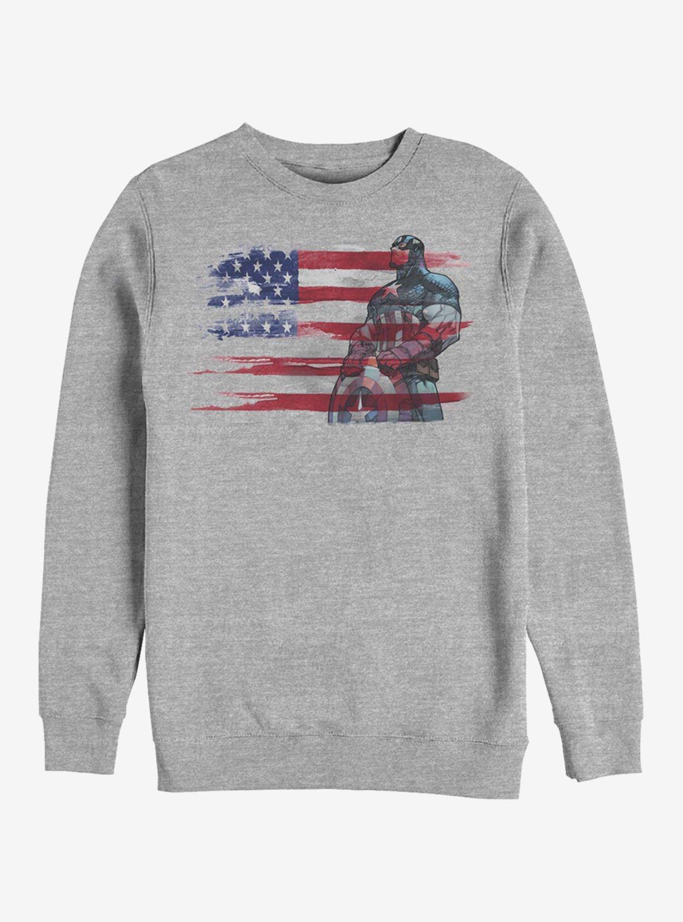 Marvel Captain America Captain Inkflag Sweatshirt, , hi-res