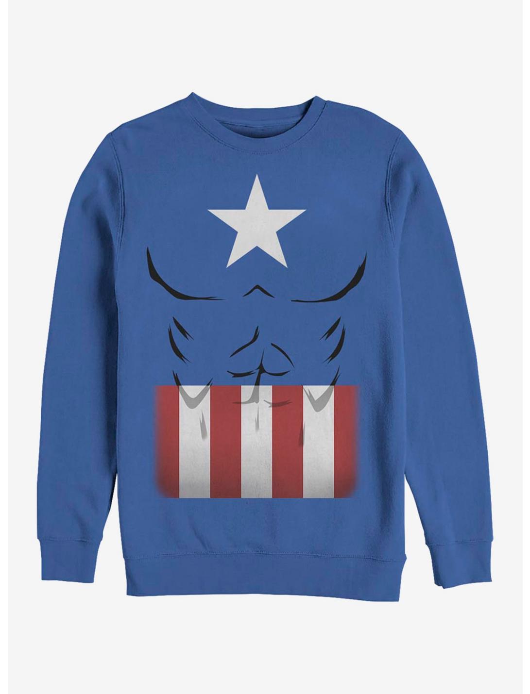 Marvel Captain America Captain Simple Suit Sweatshirt, ROYAL, hi-res