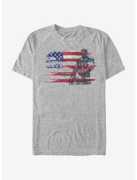 Marvel Captain America Captain Inkflag T-Shirt, ATH HTR, hi-res