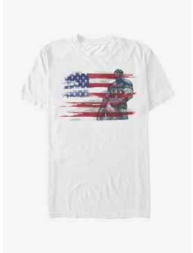 Marvel Captain America Captain Inkflag T-Shirt, WHITE, hi-res