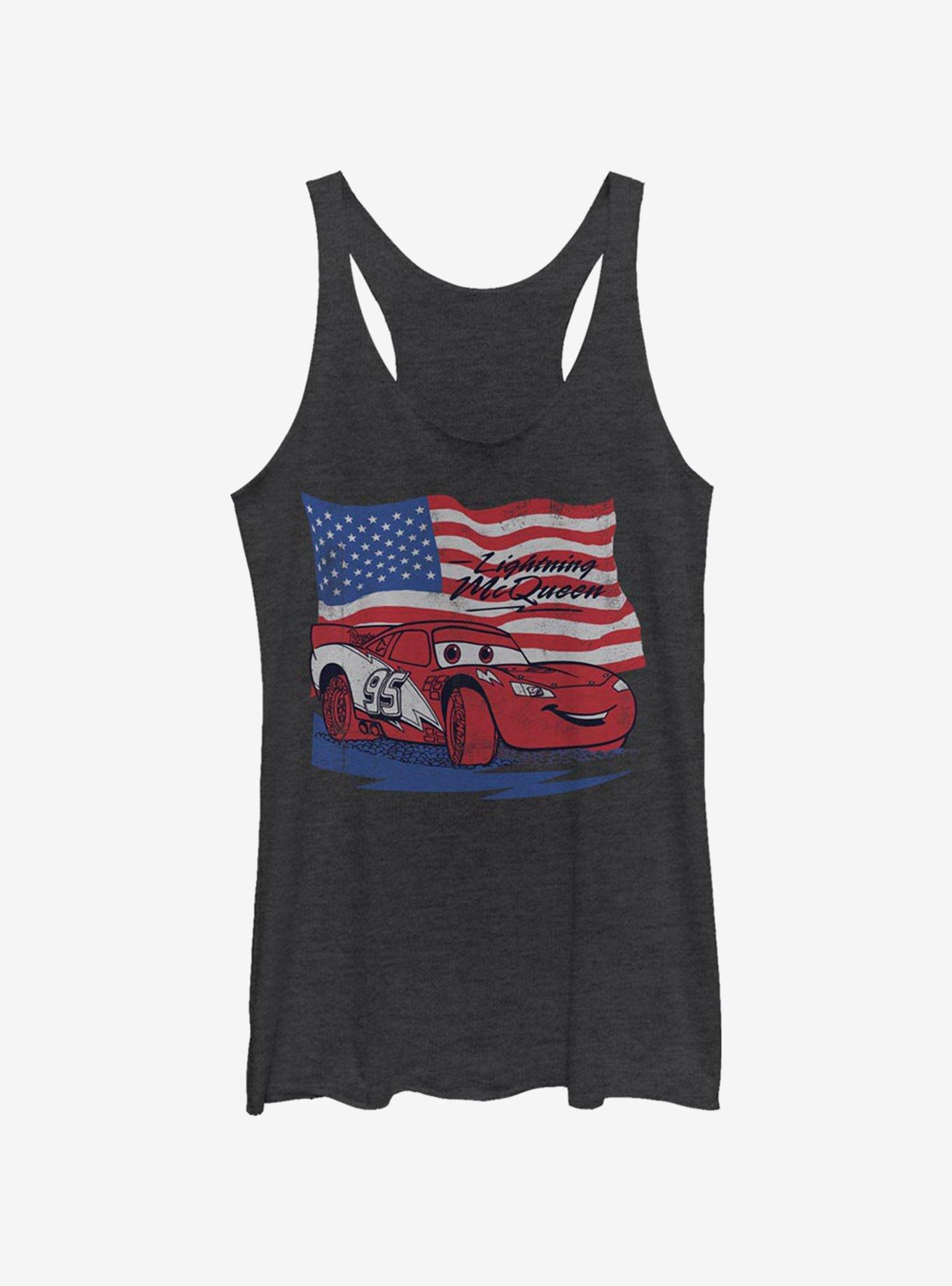 Disney Pixar Cars Lightning Flag Girls Tank, BLK HTR, hi-res