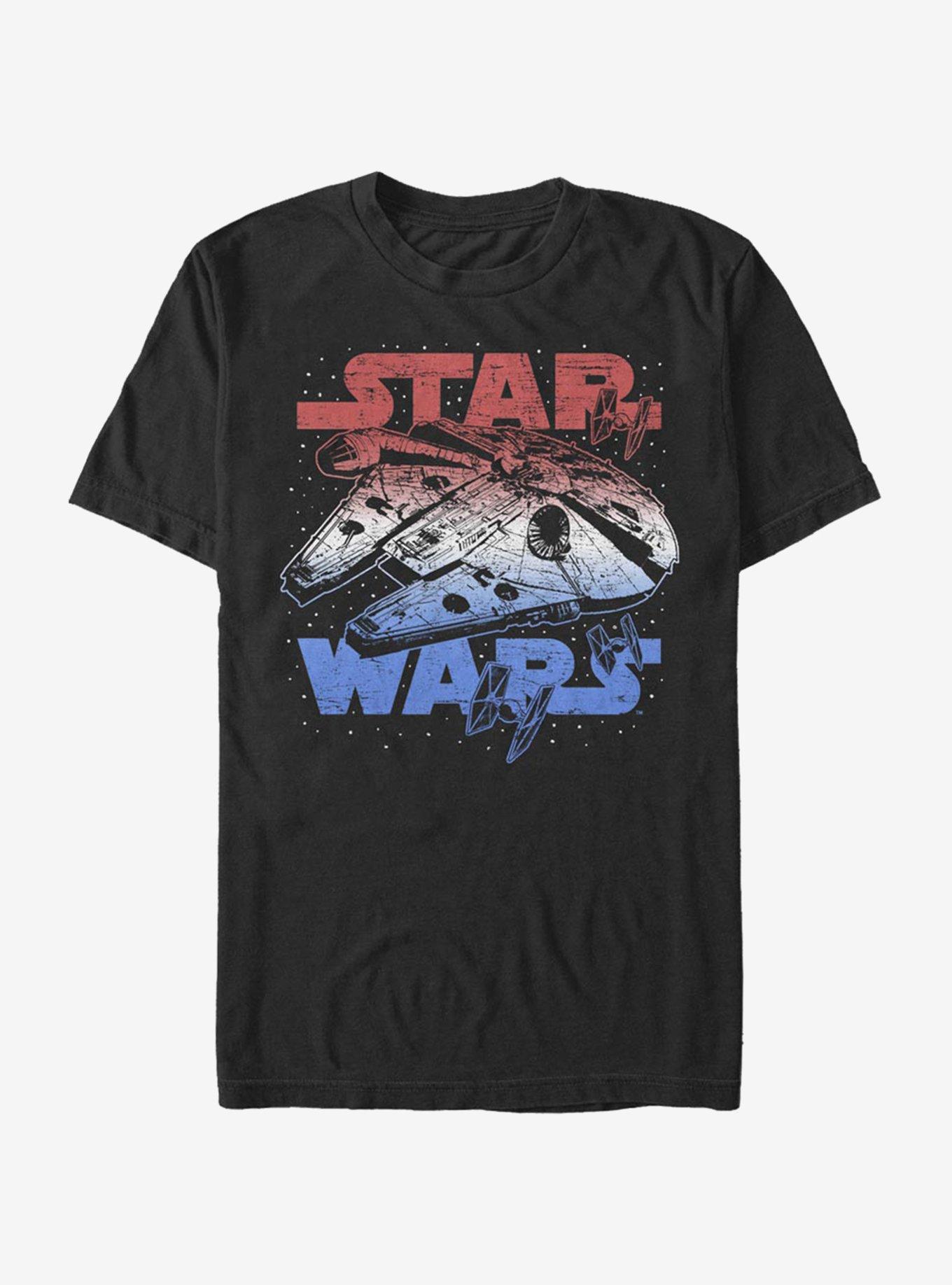 Star Wars Star Spangled Falcon T-Shirt, BLACK, hi-res