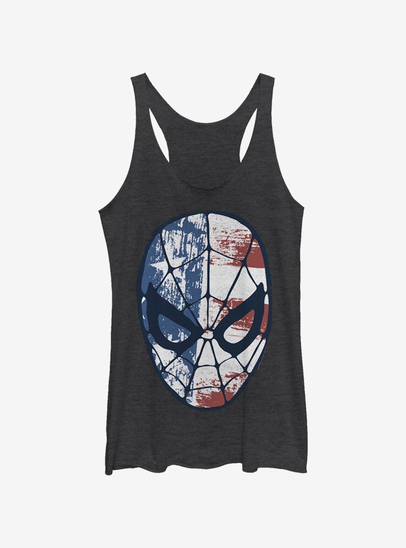 Marvel Spider-Man Spidey Americana Girls Tank, BLK HTR, hi-res