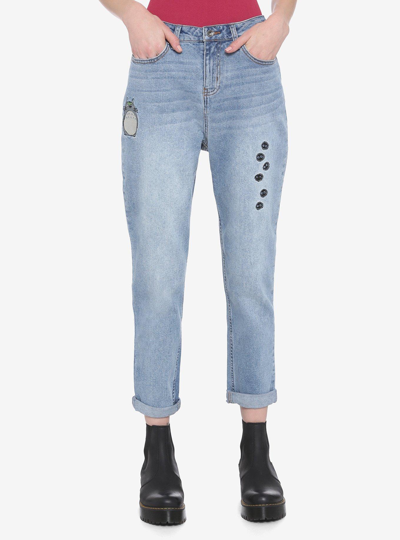 Her Universe Studio Ghibli My Neighbor Totoro Embroidered Mom Jeans, MULTI, hi-res