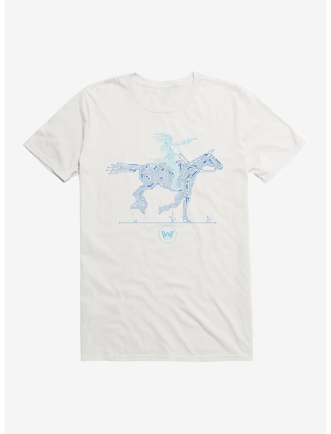 Westworld Android And Horse T-Shirt, WHITE, hi-res
