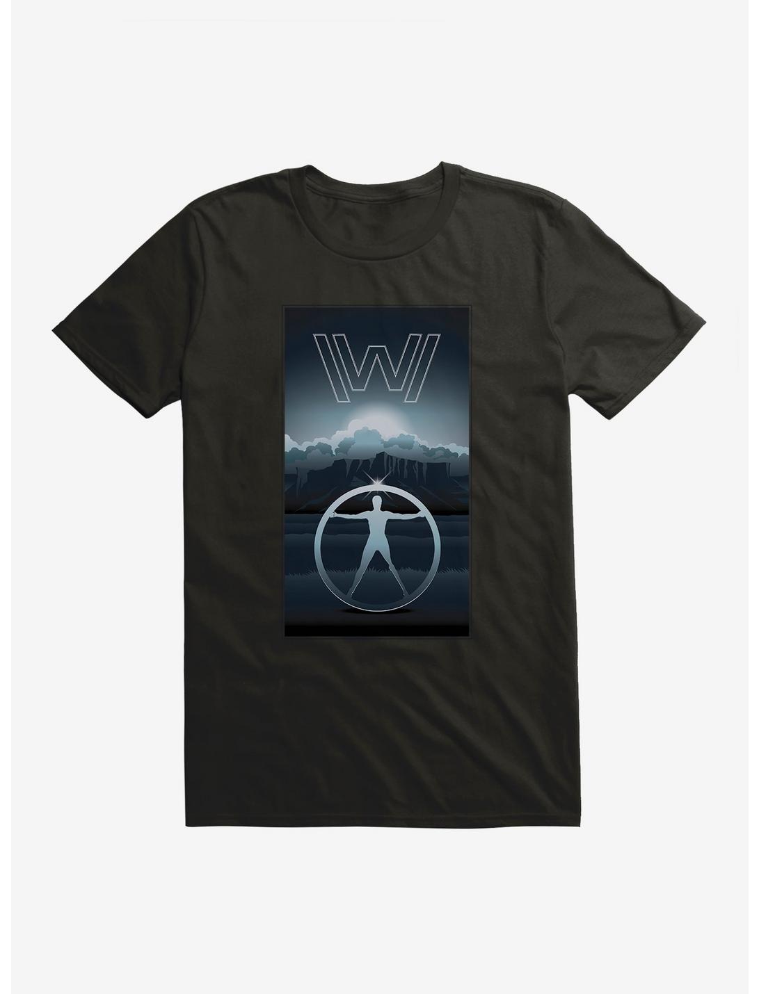 Westworld Grayscale Sunrise T-Shirt, BLACK, hi-res