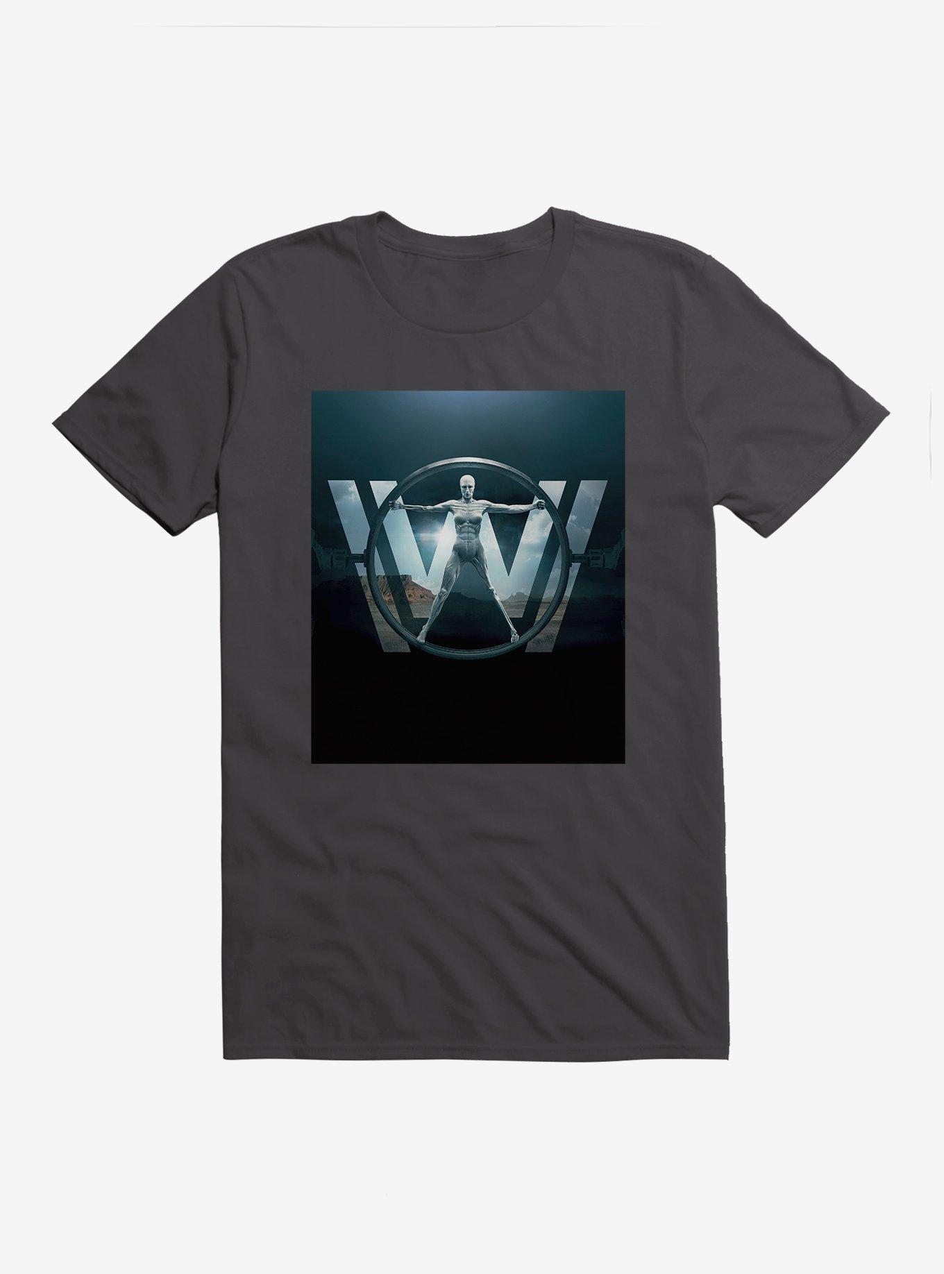 Westworld Circle Icon Silhouette T-Shirt, DARK GREY, hi-res
