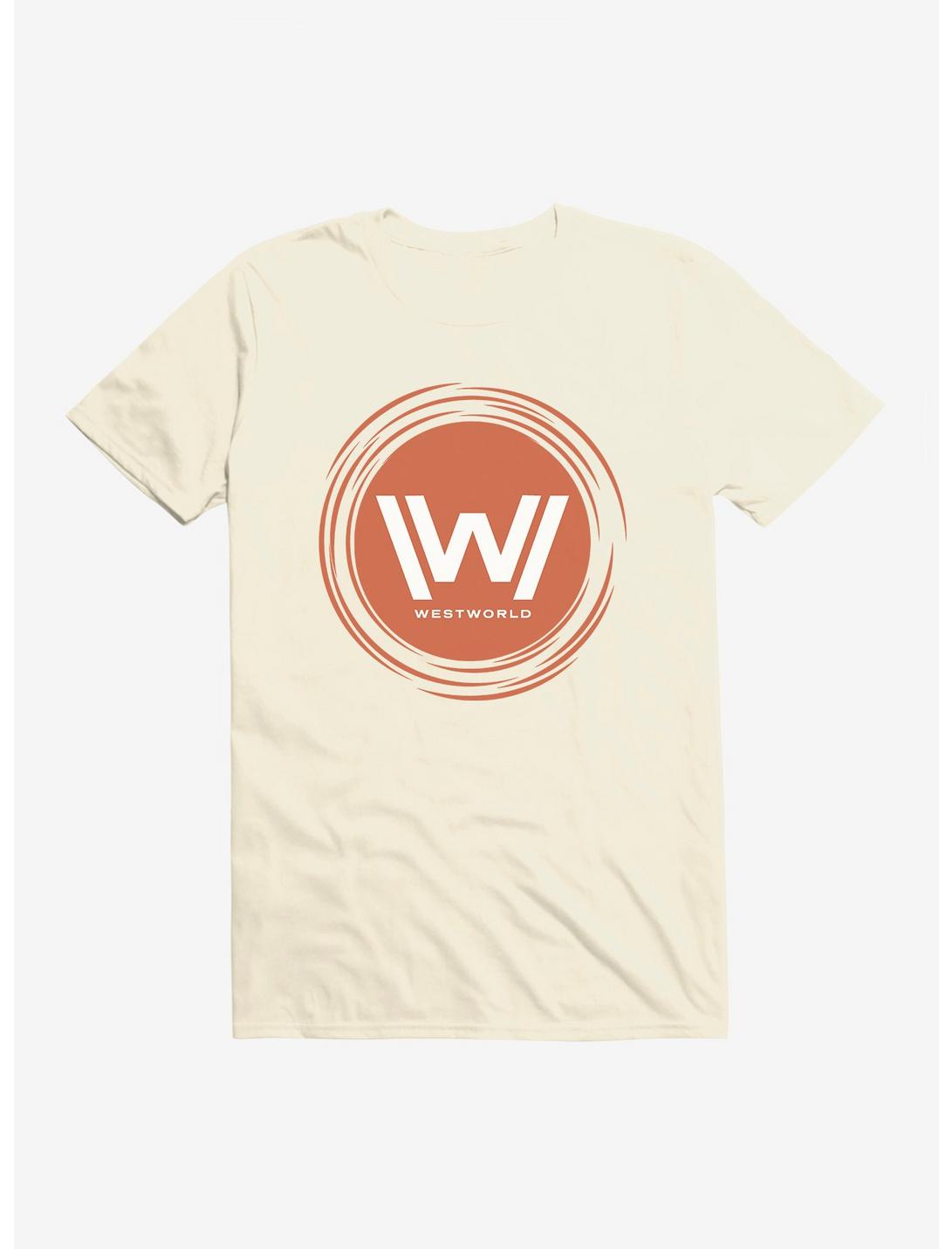 Westworld Orange W Circle Icon T-Shirt, NATURAL, hi-res
