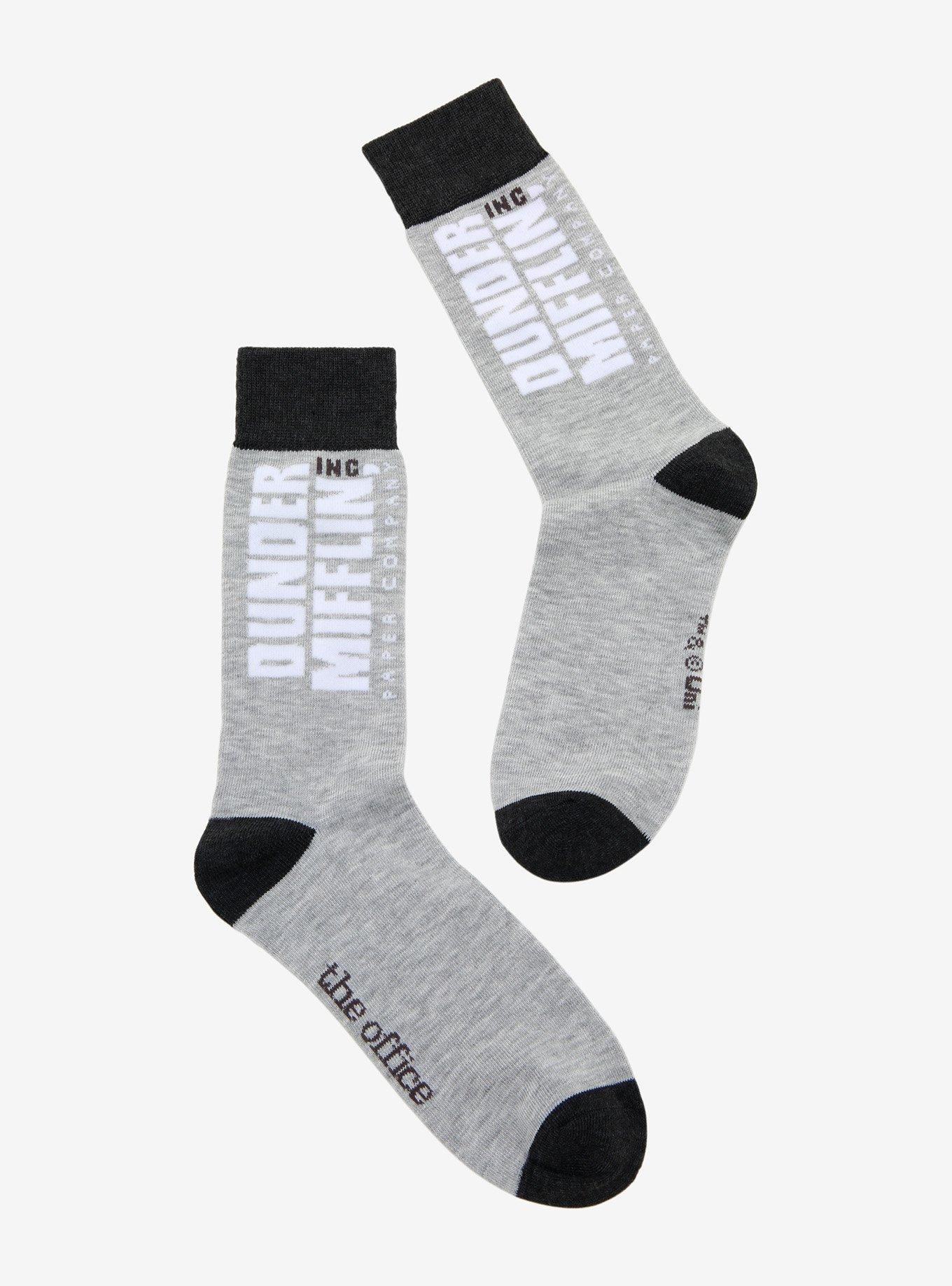 The Office Dunder Mifflin Crew Socks, , hi-res