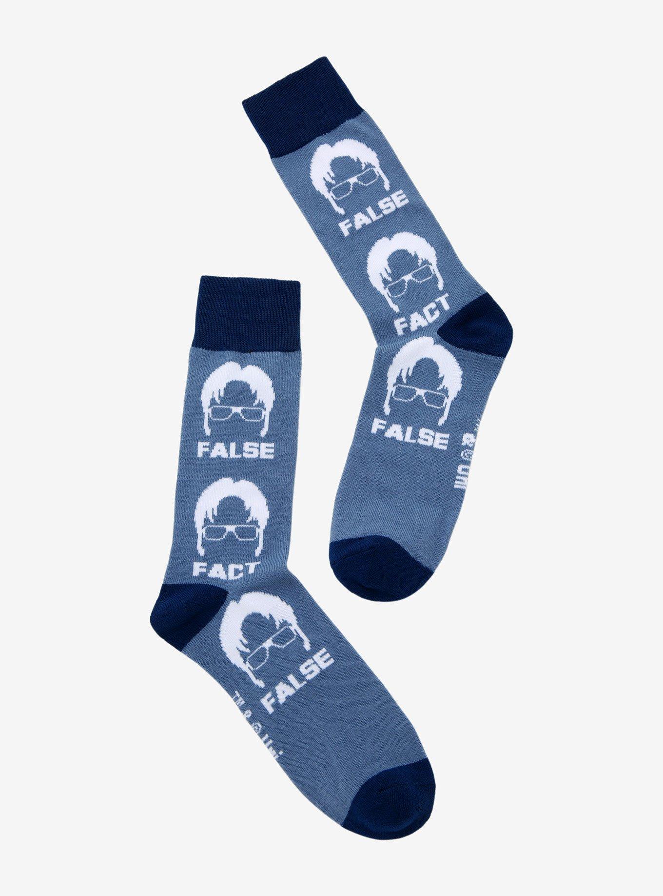 The Office Dwight Fact False Crew Socks, , hi-res