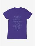 Westworld Violent Delights Violent Ends Womens T-Shirt, PURPLE RUSH, hi-res