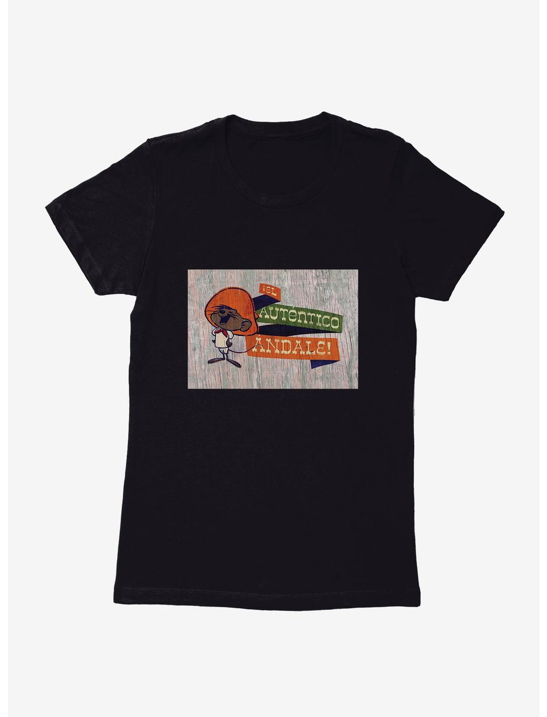Looney Tunes Speedy Gonzales El Autentico Andale Womens T-Shirt, BLACK, hi-res