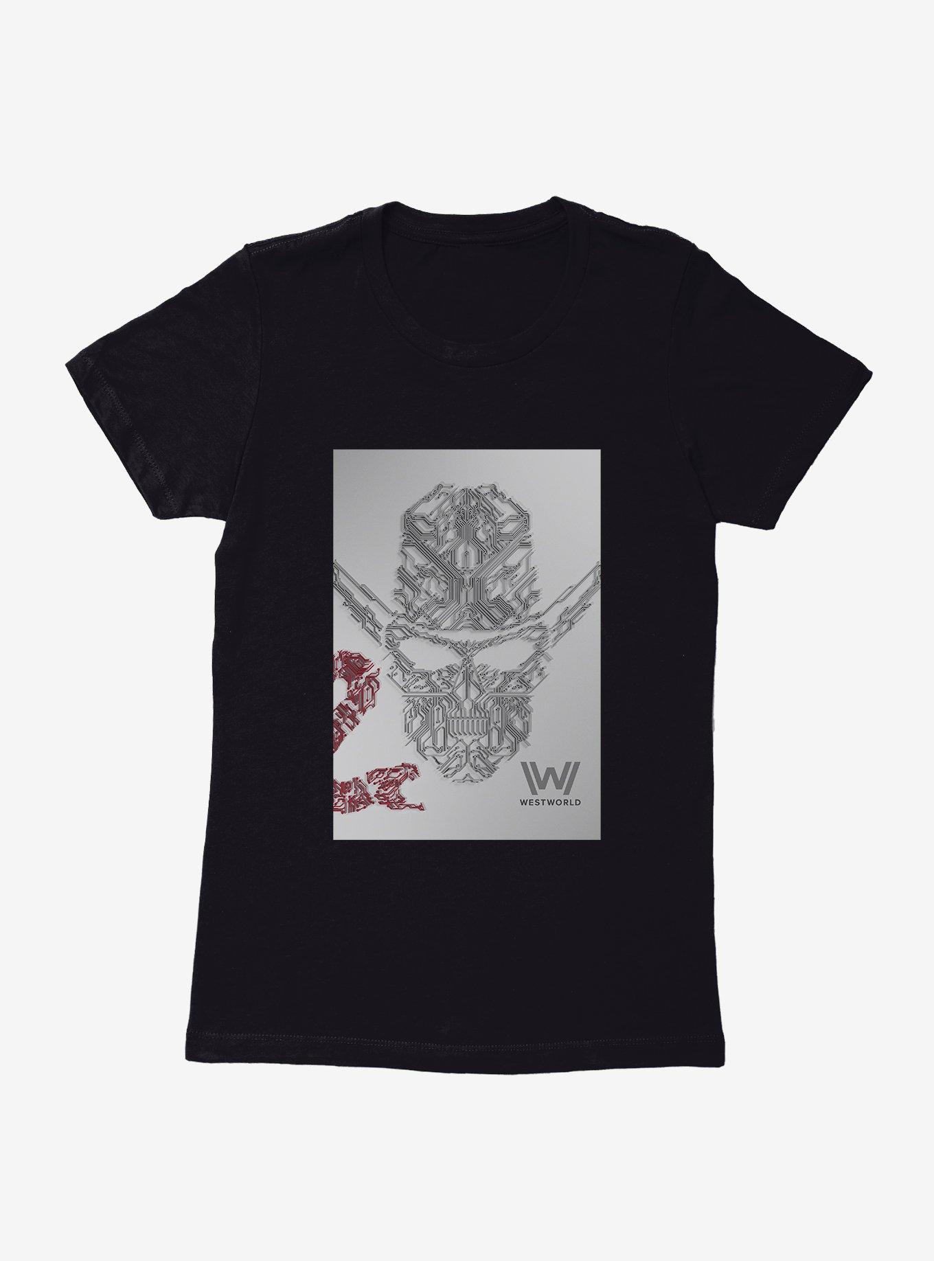 Westworld Man In Black Skull Womens T-Shirt, BLACK, hi-res