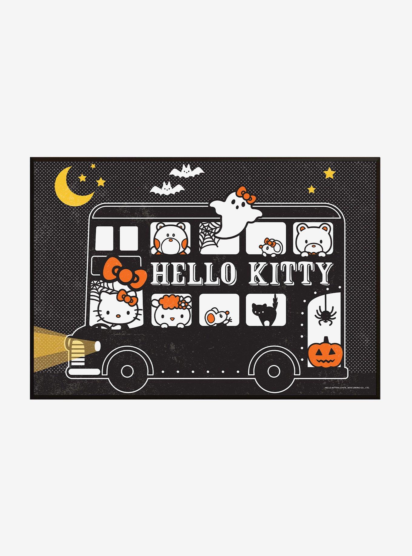 Hello Kitty Halloween Bus Wood Wall Art, , hi-res
