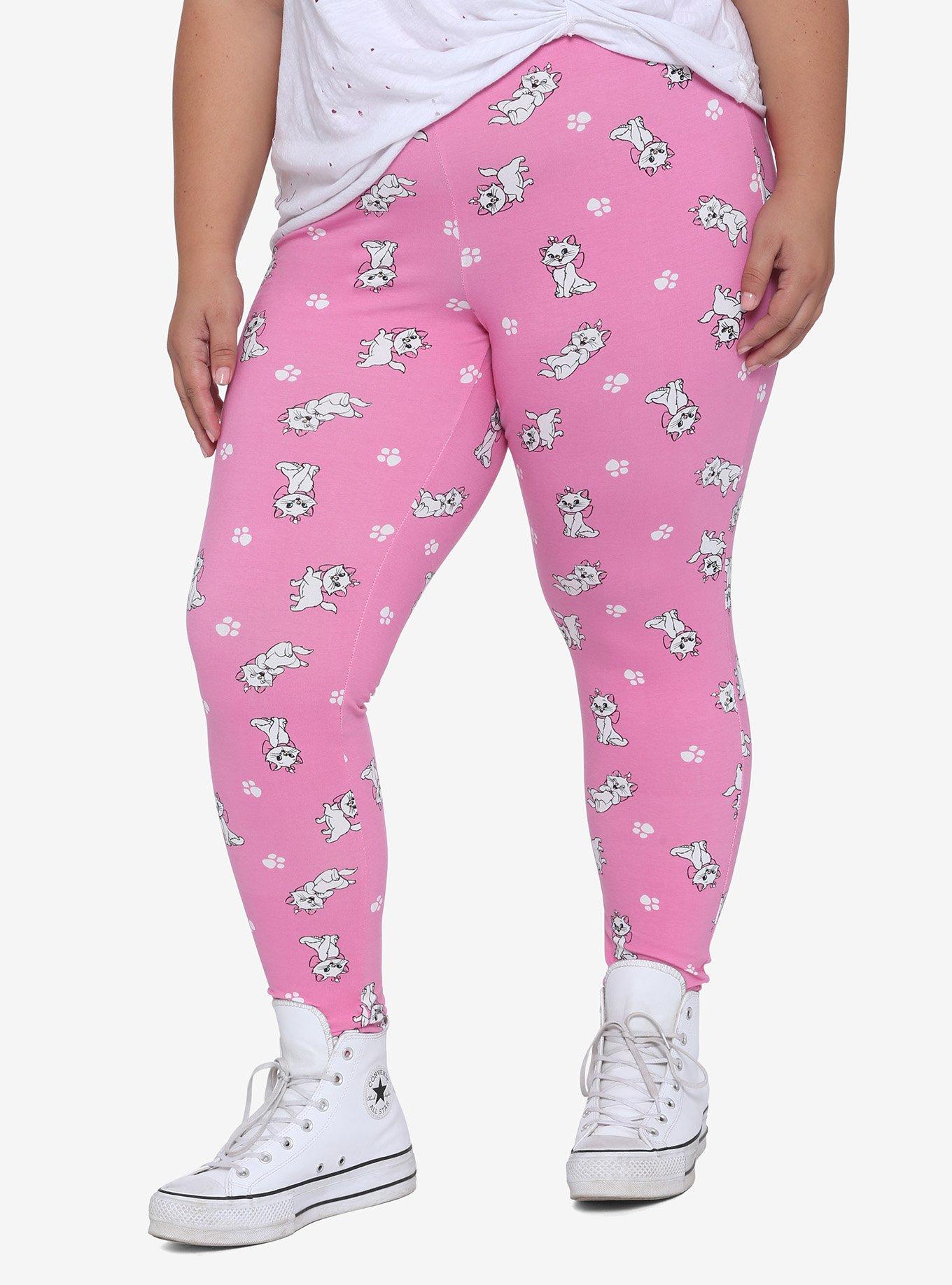 Disney The Aristocats Marie & Paws Leggings Plus Size, PINK, hi-res