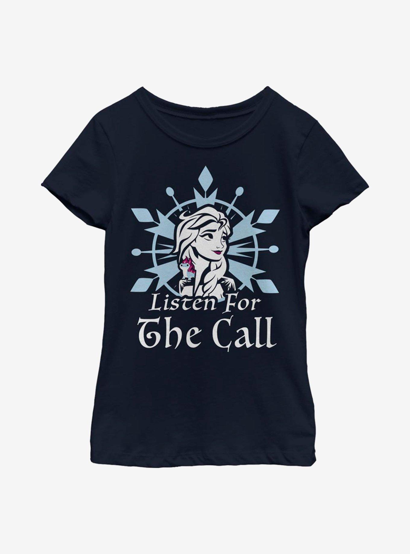 Disney Frozen 2 Elsa Bruni Youth Girls T-Shirt, NAVY, hi-res