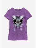 Disney Frozen Snowflake Boho Youth Girls T-Shirt, PURPLE BERRY, hi-res