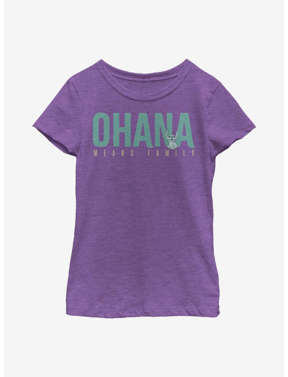 Disney Lilo And Stitch Ohana Bold Youth Girls T-Shirt, PURPLE BERRY, hi-res
