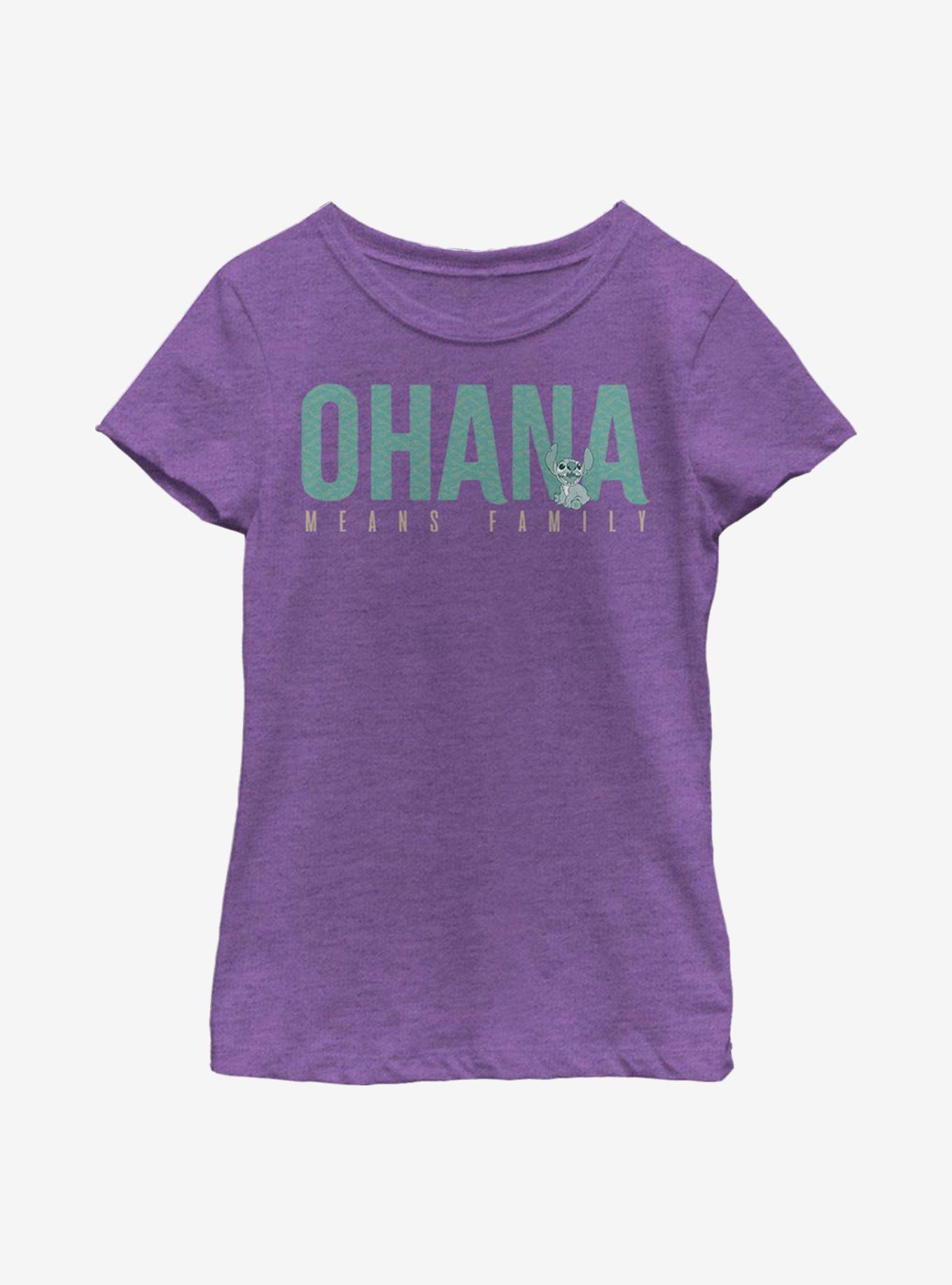Disney Lilo And Stitch Ohana Bold Youth Girls T-Shirt, PURPLE BERRY, hi-res