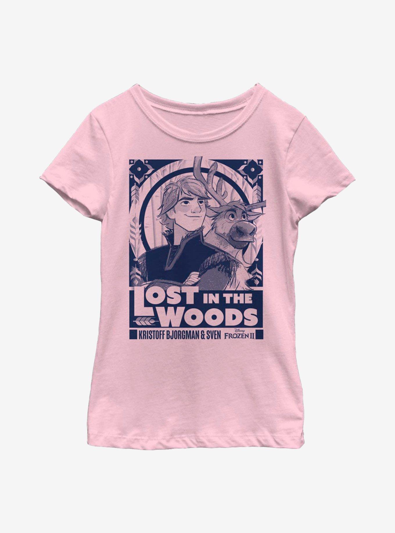 Disney Frozen 2 Kristoff Lost In The Woods Youth Girls T-Shirt, PINK, hi-res