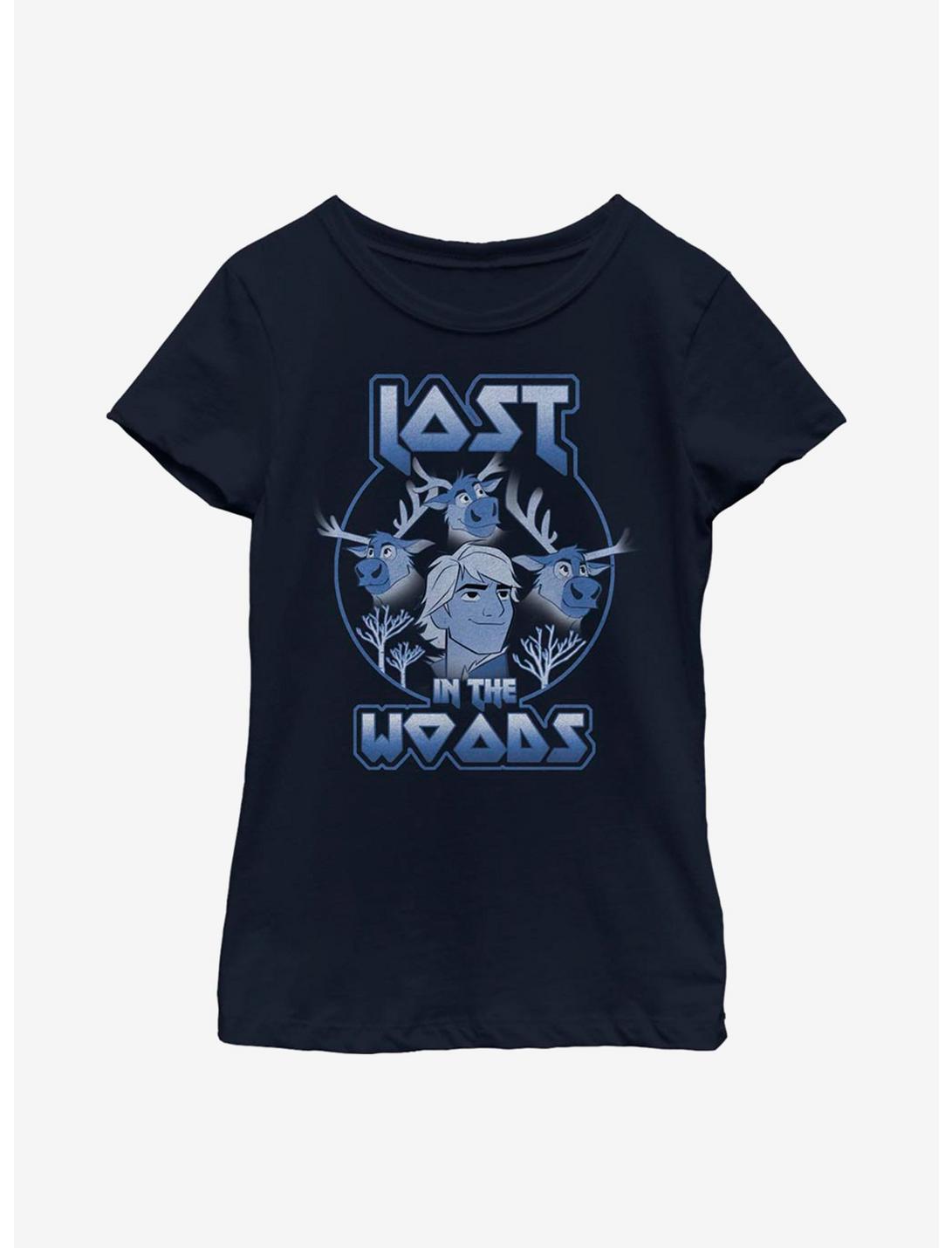Disney Frozen 2 Kristoff Lost In The Woods Band Youth Girls T-Shirt, NAVY, hi-res