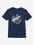 Plus Size Disney Lilo And Stitch Surfer Dude Youth T-Shirt, NAVY, hi-res
