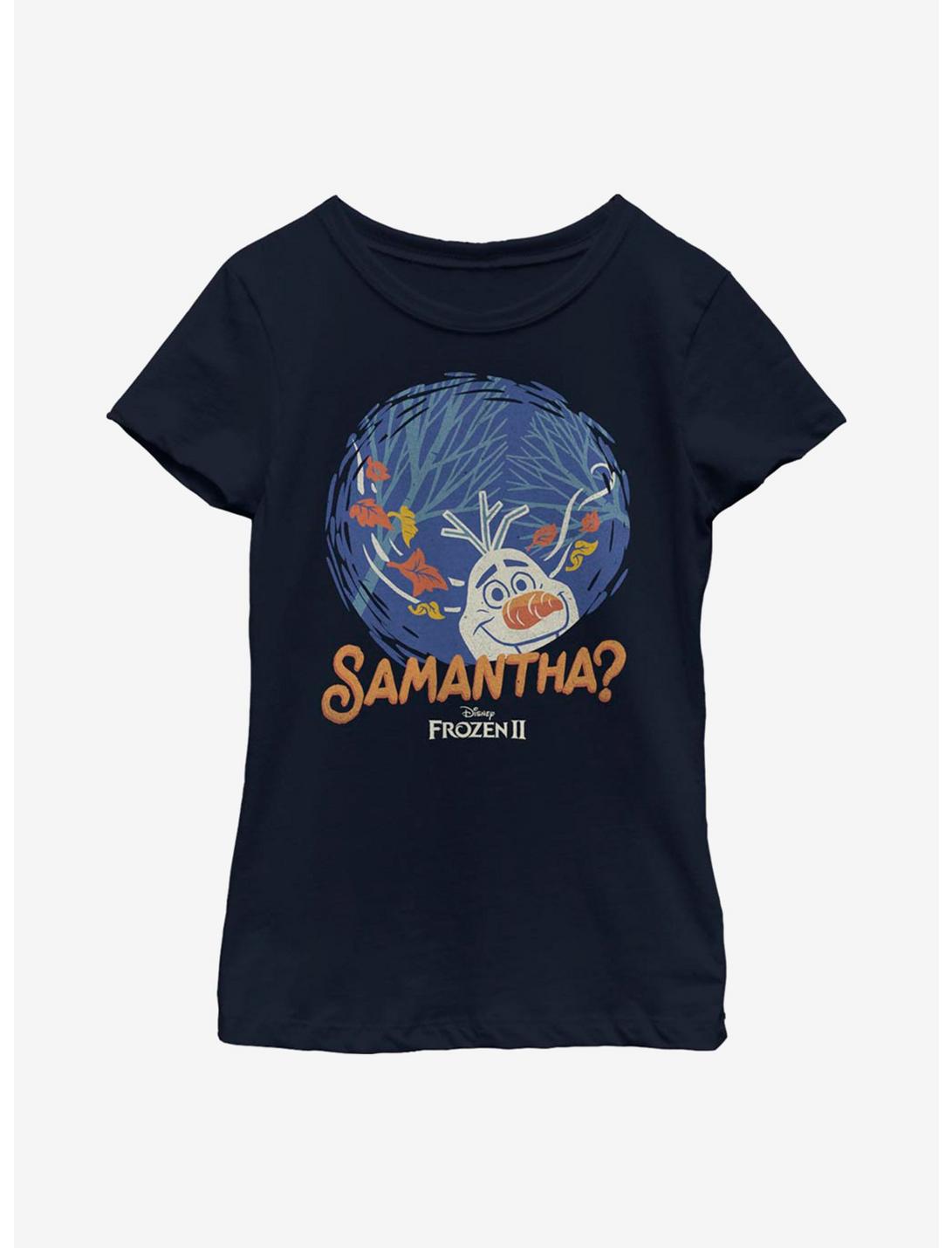 Disney Frozen 2 Olaf Samantha Youth Girls T-Shirt, NAVY, hi-res
