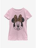 Plus Size Disney Mickey Mouse Modern Minnie Face Leopard Youth Girls T-Shirt, PINK, hi-res