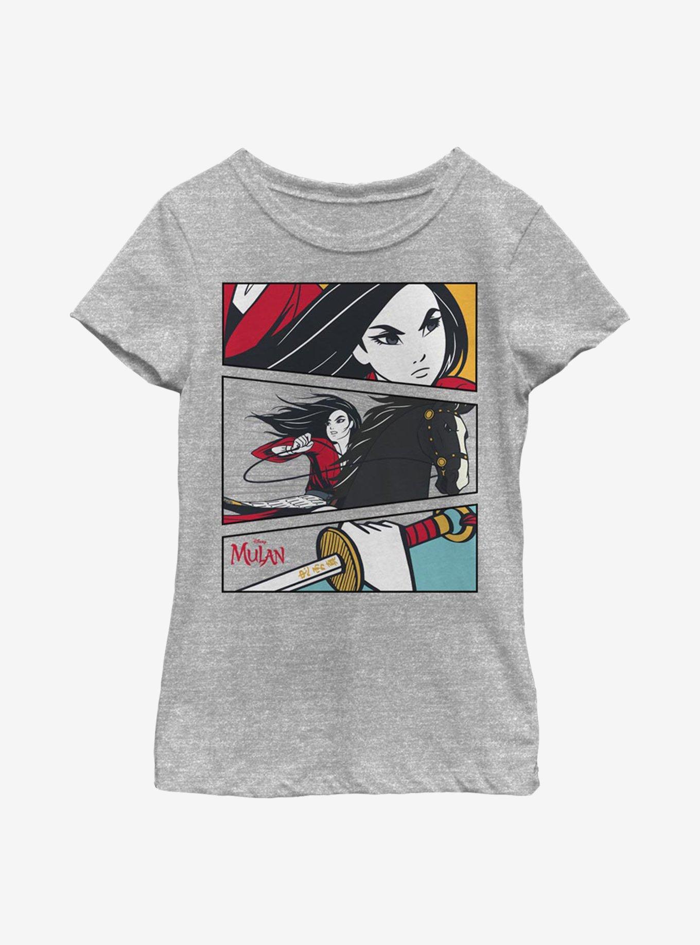 Disney Mulan Action Panels Youth Girls T-Shirt, , hi-res