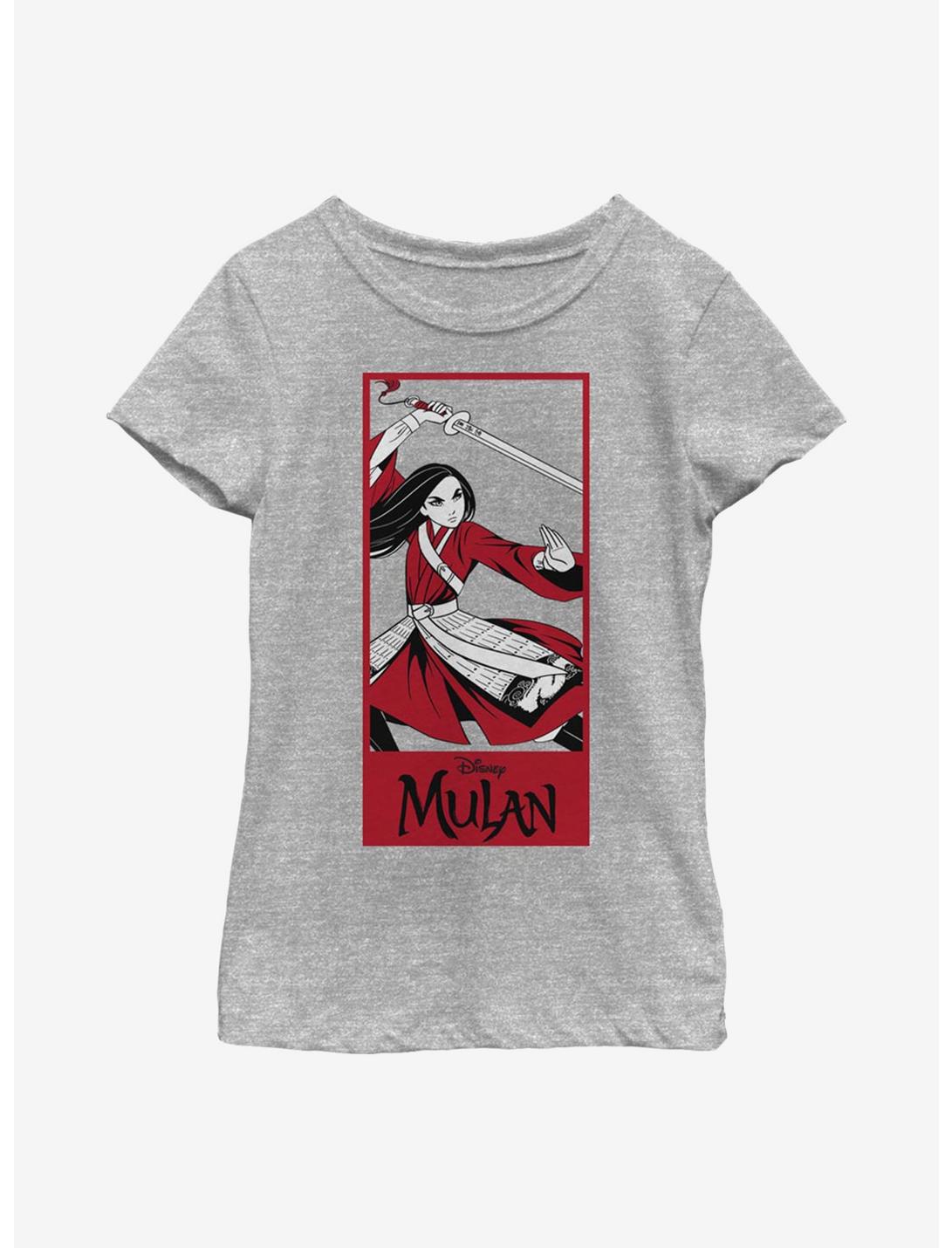 Disney Mulan Bold Spirit Youth Girls T-Shirt, ATH HTR, hi-res