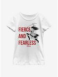 Disney Mulan Fierce And Fearless Youth Girls T-Shirt, WHITE, hi-res