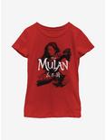 Disney Mulan Fighting Stance Youth Girls T-Shirt, RED, hi-res