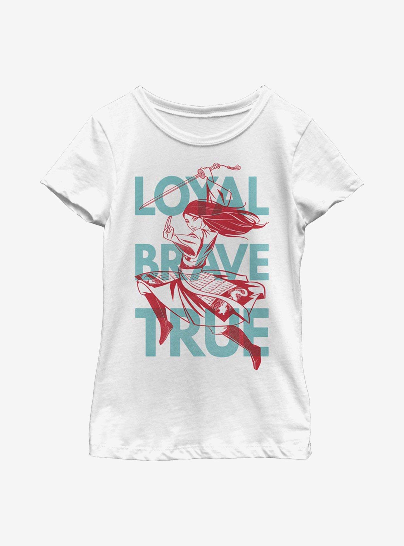 Disney Mulan Loyal, Brave, True Youth Girls T-Shirt, , hi-res