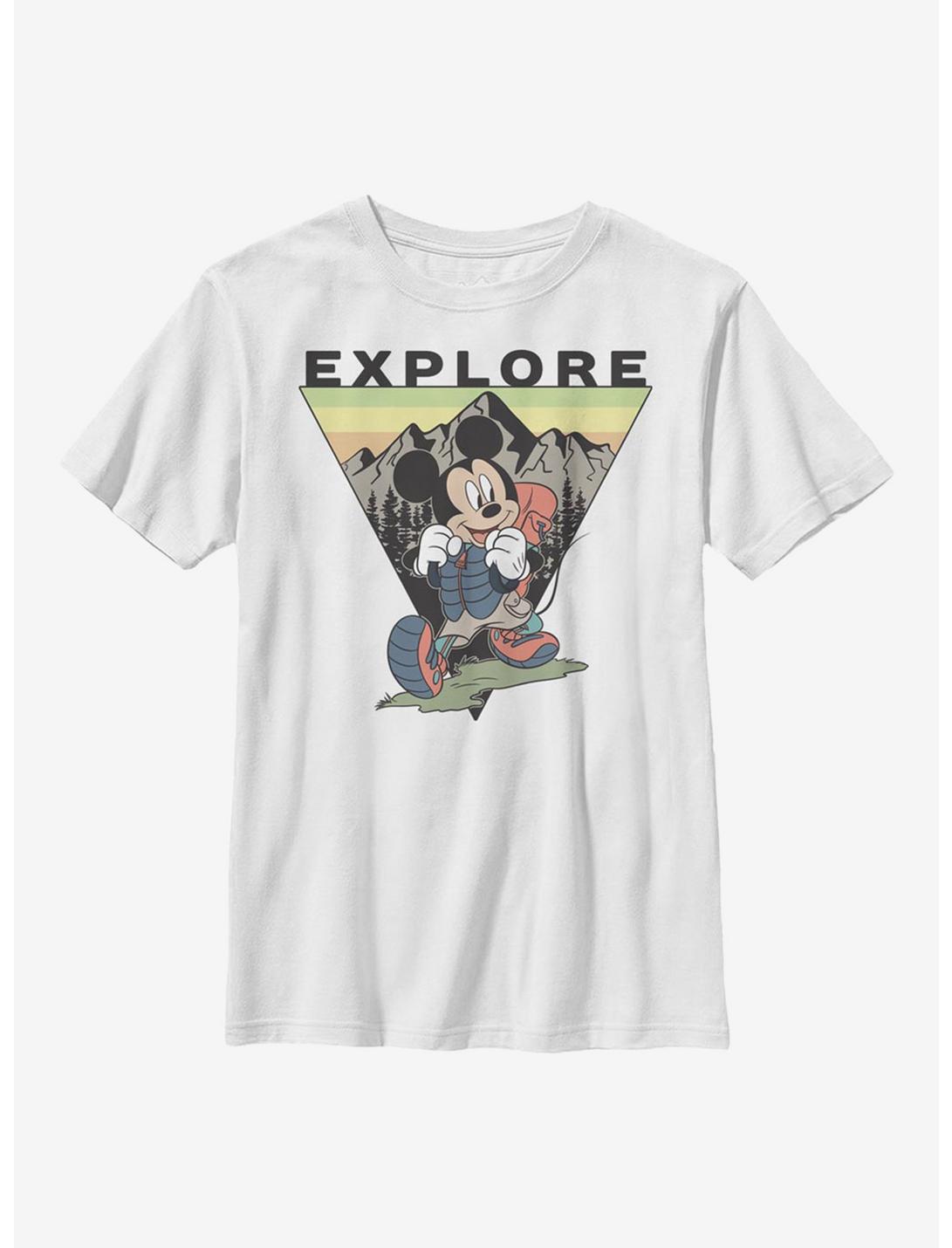 Plus Size Disney Mickey Mouse Explore Mickey Travel Youth T-Shirt, WHITE, hi-res