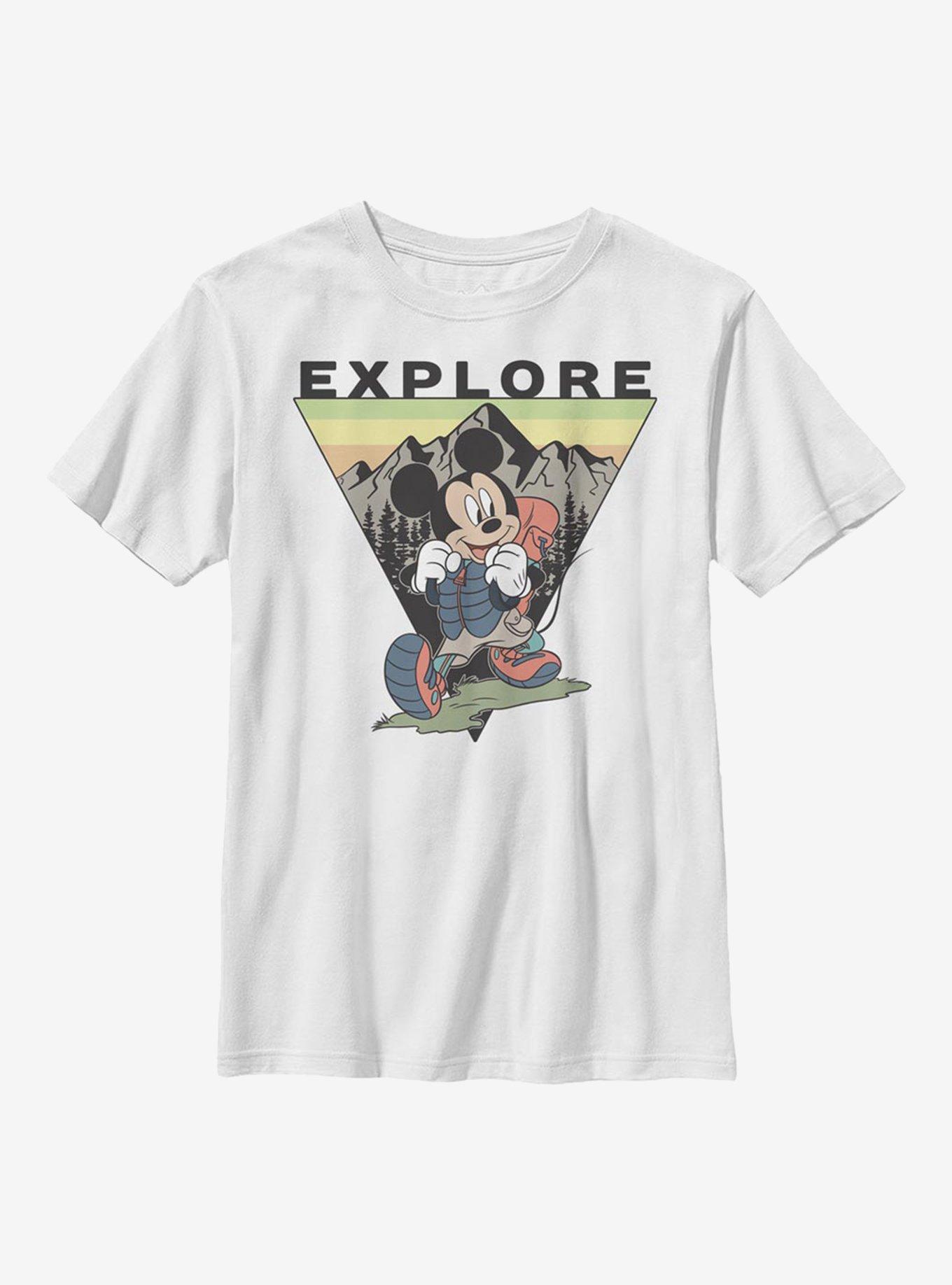 Disney Mickey Mouse Explore Mickey Travel Youth T-Shirt, WHITE, hi-res