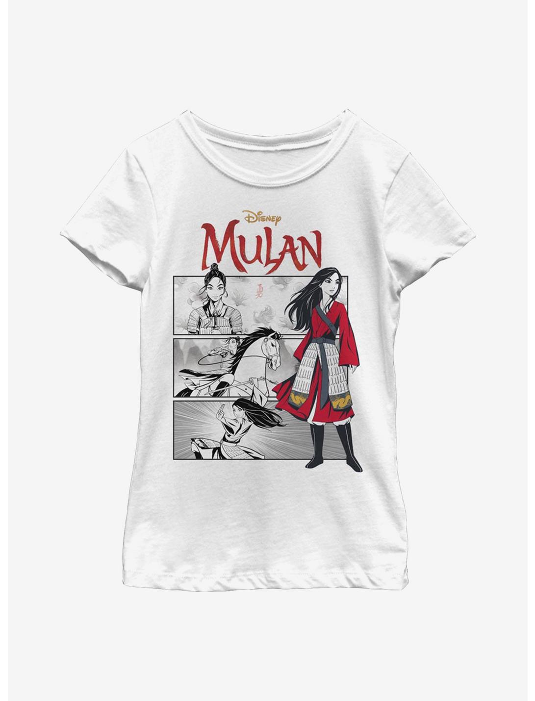 Disney Mulan Comic Panels Youth Girls T-Shirt, WHITE, hi-res