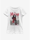 Disney Mulan Watercolor Mulan Title Youth Girls T-Shirt, WHITE, hi-res