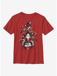 Disney Mulan Poses Youth T-Shirt, RED, hi-res