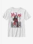 Disney Mulan Watercolor Mulan Title Youth T-Shirt, WHITE, hi-res