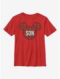Disney Mickey Mouse Son Holiday Patch Youth T-Shirt, RED, hi-res