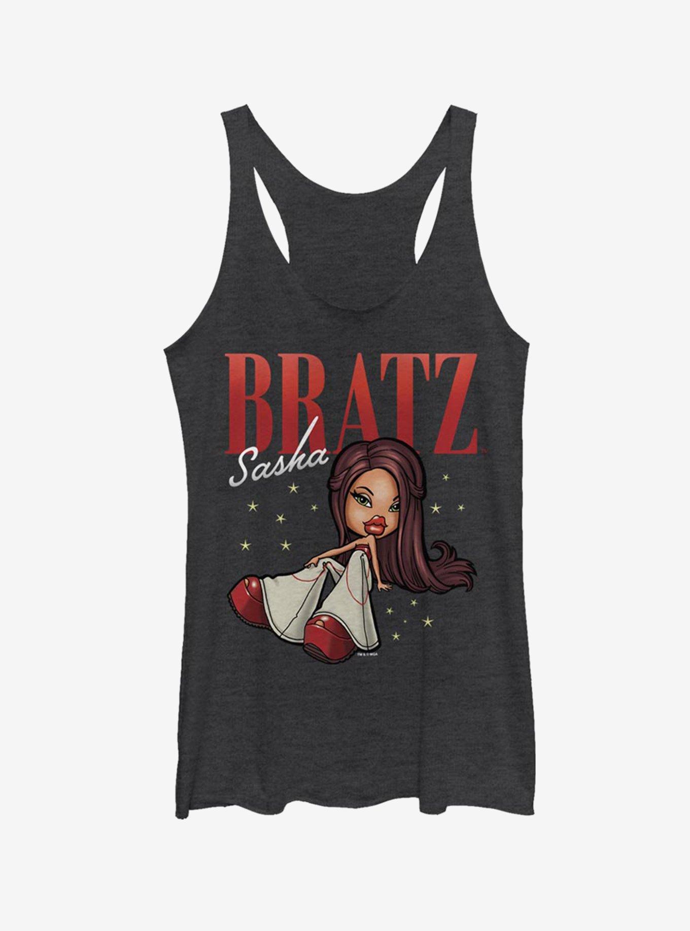 Bratz Sasha Womens Tank Top, BLK HTR, hi-res