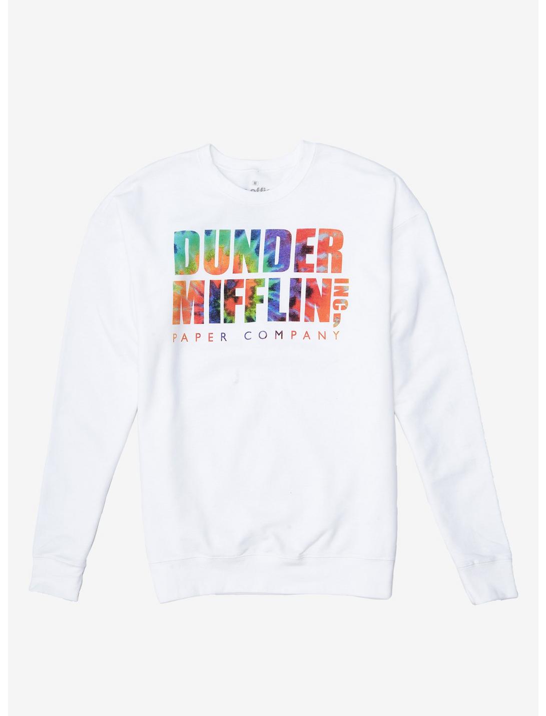 The Office Dunder Mifflin Tie-Dye Logo Girls Sweatshirt, MULTI, hi-res