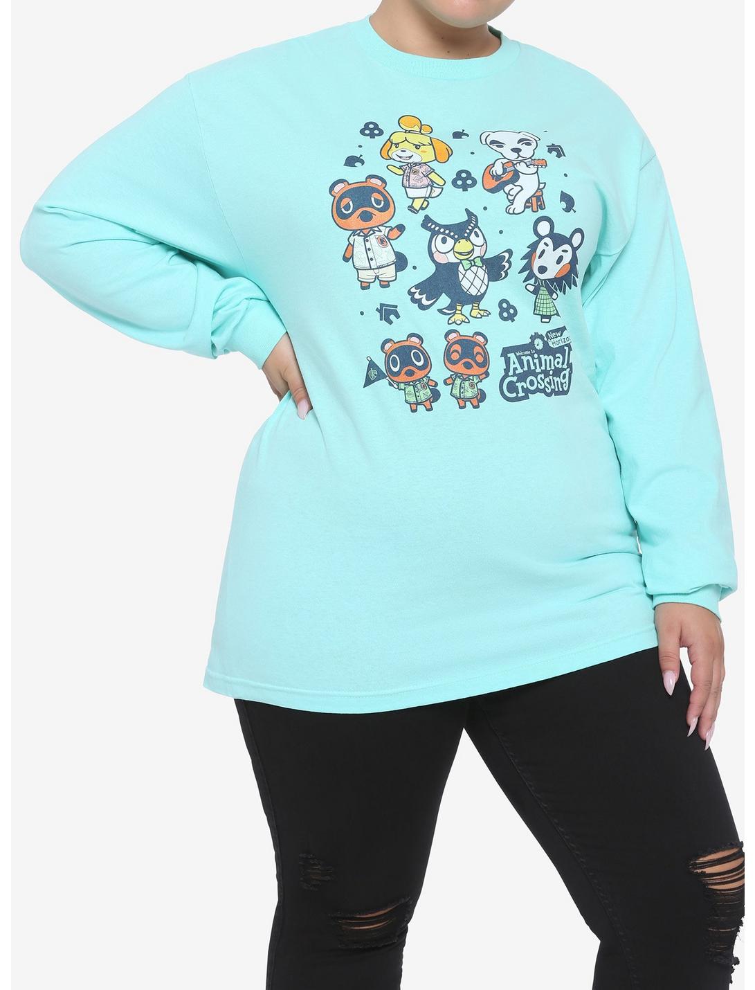 Animal Crossing: New Horizons Dancing Characters Girls Long-Sleeve T-Shirt Plus Size, MULTI, hi-res
