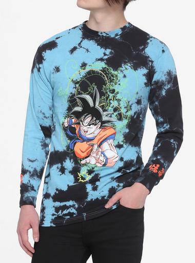 Dragon Ball Z Goku & Shenron Tie-Dye Long-Sleeve T-Shirt