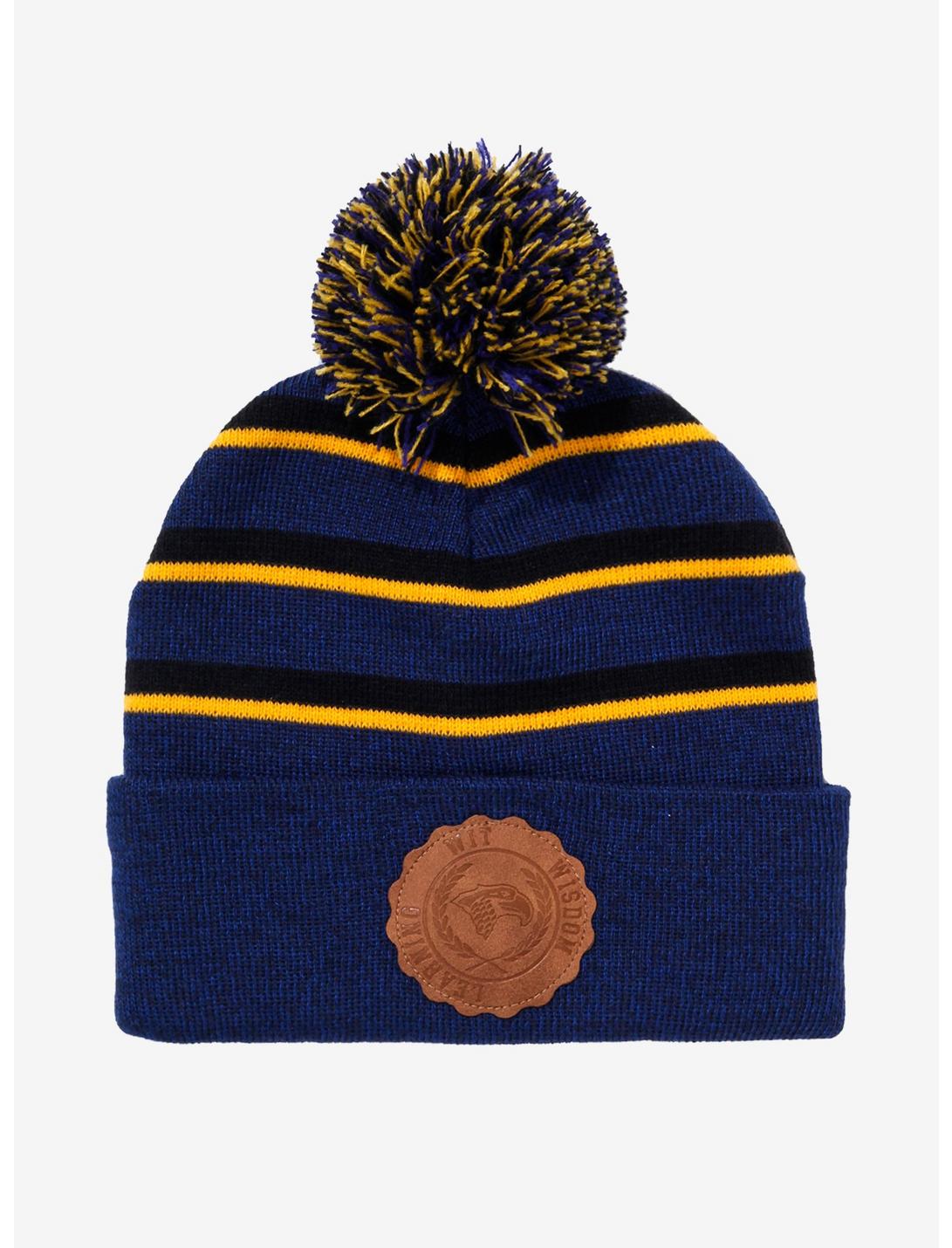 Harry Potter Ravenclaw Striped Pom Cuff Beanie - BoxLunch Exclusive, , hi-res