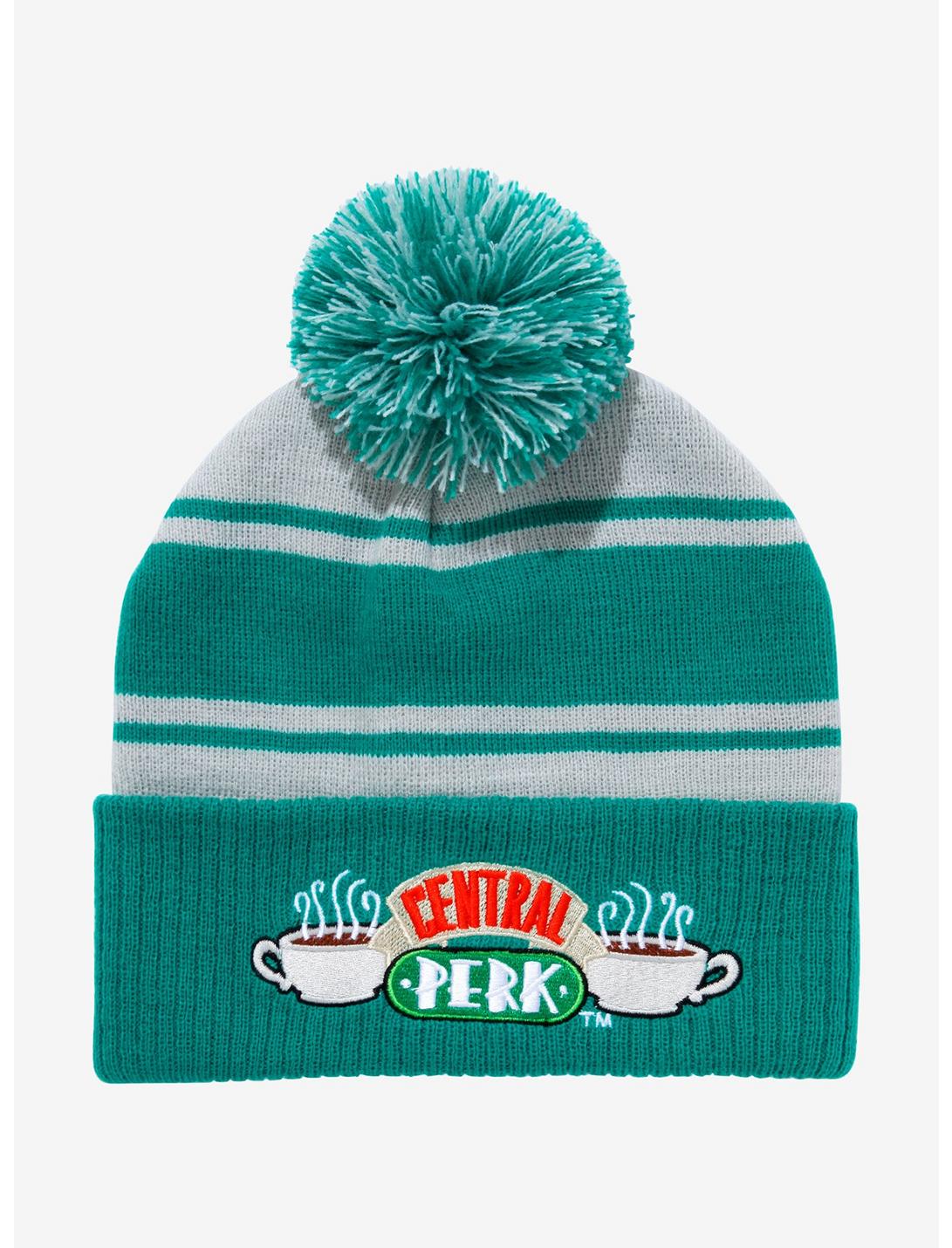 Friends Central Perk Striped Pom Cuff Beanie - BoxLunch Exclusive, , hi-res
