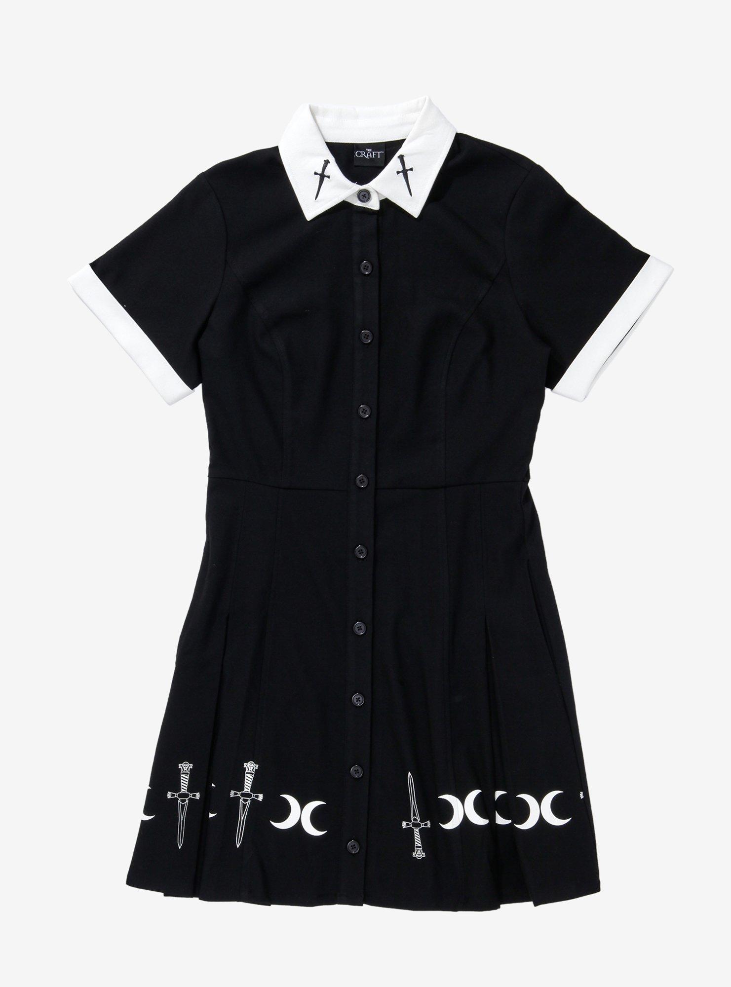 The Craft Dagger Collar ButtonFront Dress Hot Topic