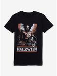 Halloween Tonal Poster T-Shirt, BLACK, hi-res
