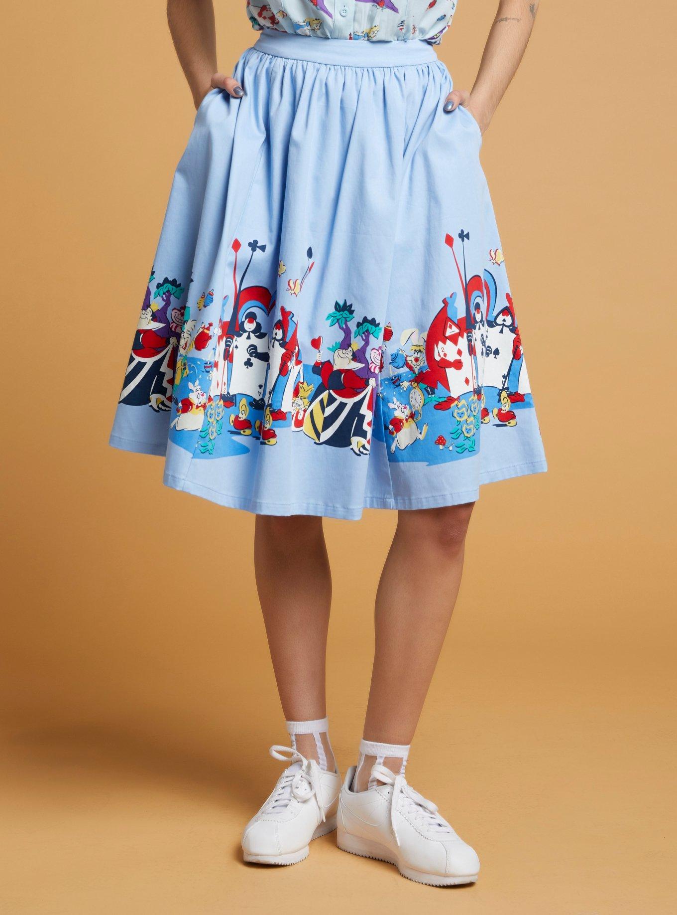 Her Universe Disney Alice In Wonderland Skirt, MULTI, hi-res
