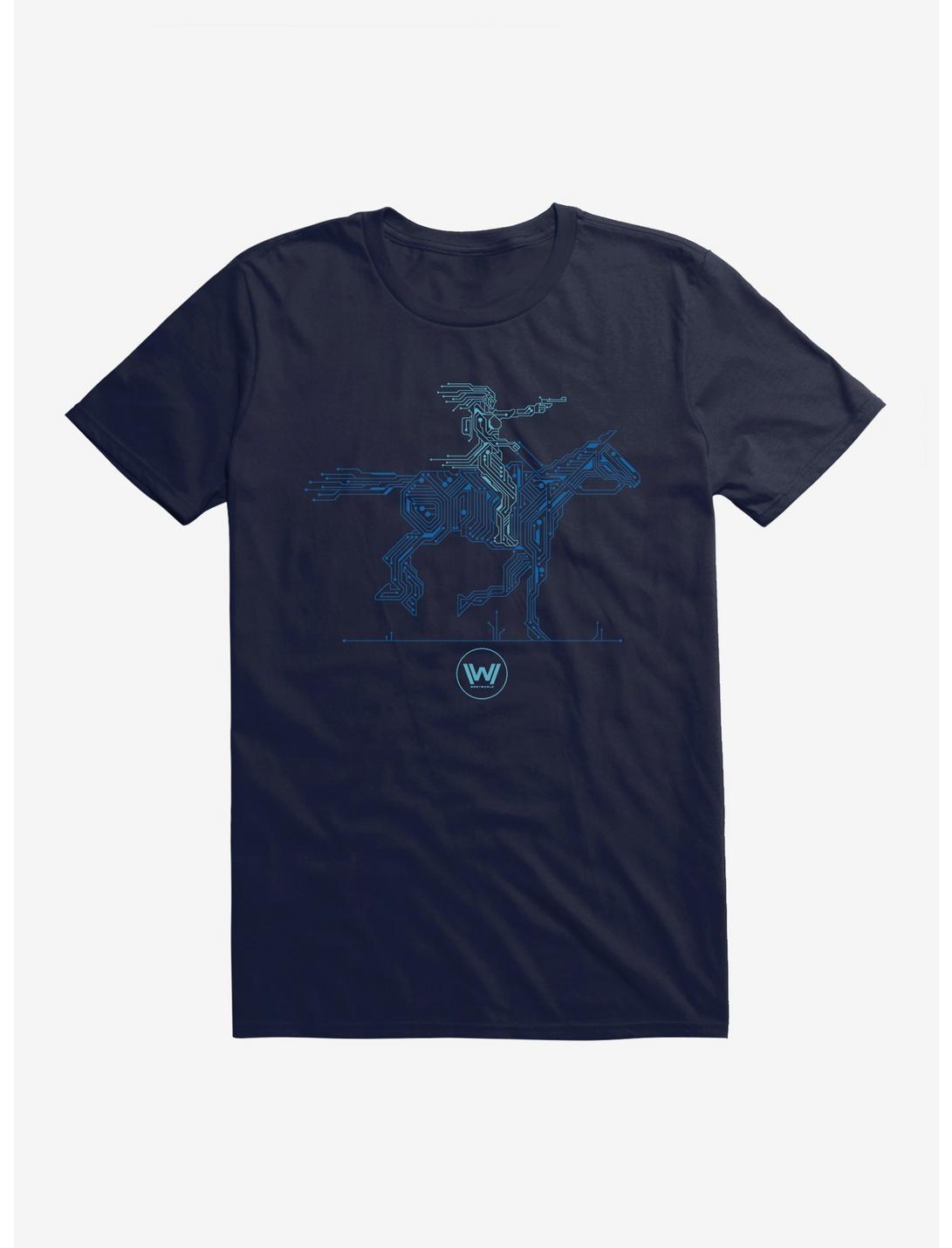 Westworld Android And Horse T-Shirt, NAVY, hi-res